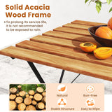 Tangkula 3 Pieces  Outdoor Square Patio Bistro Set