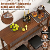 Tangkula 4 Piece Counter Height Dining Set for Living Room