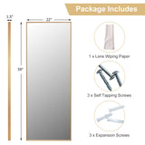 Tangkula 59" x 22" Full Length Mirror, Full Body Mirror with Rectangular Aluminum Frame and Explosion-Proof Glass