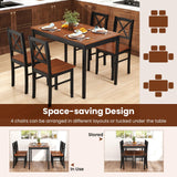 Tangkula 5-Piece Mid-Century Modern Dining Table Set for 4