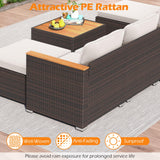 Tangkula 7 Pieces U Shape Outdoor Furniture Set