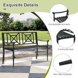 Tangkula 51" Metal Outdoor Park Bench