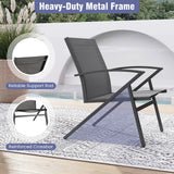 Tangkula Patio Chairs with Heavy Duty Metal Frame