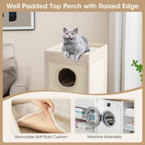 Tangkula 4 Story Cat Tree Condo, 39 Inch Multi-Layer Cat House with Sisal Scratch Pad