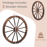 Tangkula 30" Decorative Wooden Wheels Set of 2 or 4