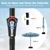 Tangkula 9 FT Patio Umbrella with Base Included