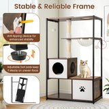 Tangkula Modern Cat Tree with Metal Frame