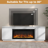 Tangkula Fireplace TV Stand for TVs up to 80"