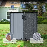 Tangkula 23.5 Cu.ft Outdoor Storage Box with Floor & Lockable Door