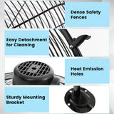 Tangkula 21 Inch Wall Mount Fan w/ Aluminum Fan Blades