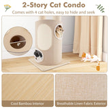 Tangkula 74 Inch Multi Level Tall Cat Tower with Sisal Scratching Posts