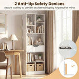 Tangkula 61” Tall Open Bookcase with Drawer(1/2)