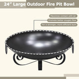 Tangkula Fire Pit for Outside Wood Burning