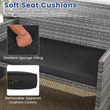 Tangkula 4 Piece Patio Wicker Furniture Set