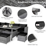 Tangkula 7 Pieces Patio Furniture Set for Backyard Garden Poolside