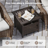 Tangkula Outdoor Table with Hole for Garden
