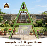 Tangkula 880lbs A-Frame Wood Porch Swing Frame