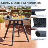 Tangkula 28" Square Outdoor Dining Table Small Compact Outside Furniture