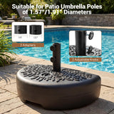 Tangkuls 55 LBS Half Round Umbrella Base