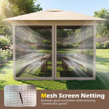 Tangkula 11.5 x 11.5 FT Pop-up Canopy Instant One-Person Setup with Mesh Screen Netting