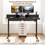 Tangkula Electric Standing Desk w/Drawers