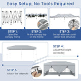 Tangkula 10x20 FT Pop Up Canopy with Center Lock UPF50+ Outdoor Tent with 6 Sidewalls