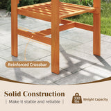 Tangkula 7-Piece Patio Wood Dining Table Set Outdoor Rectangular Table and 6 Armchairs