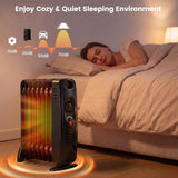 Tangkula Oil Filled Radiator Heater | 700W Portable Space Heater Radiator