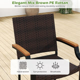 Tangkula Stackable Patio Wicker Dining Chairs Set of 2/4