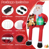 Tangkula 9.5 FT Christmas Inflatable Santa Outdoor Decoration