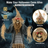 Tangkula 7 FT Halloween Decoration Animated Standing Scarecrow