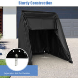Tangkula Motorcycle Shed, Waterproof Motorcycle Garage with 600D Oxford Cover, Ventilation Window