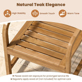 Tangkula Teak Wood Patio Dining Chair