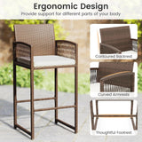 Tangkula Patio Bar Stools Set of 2/4