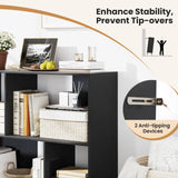 Tangkula 4 Cubby Open Bookcase