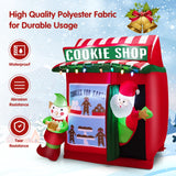 Tangkula 6.5 FT Christmas Inflatable Santa Claus, Lighted Self Inflating Xmas Decoration