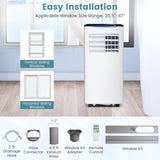 Portable Air Conditioner for Room up to 350 Sq. Ft, 10000 BTU 3-in-1 AC Unit for Bedroom with Dehumidifier/Fan/Cool/Sleep Mode