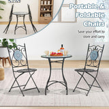Tangkula 3 Pieces Patio Bistro Set