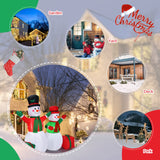6Ft & 5Ft Christmas Inflatable Snowmen, Inflatable Christmas Decoration w/ Built-in LED Lights