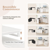 Tangkula 55" Reversible L Shaped Desk with 3 Drawers