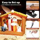 Tangkula 6 FT Christmas Inflatables Nativity Scene Outdoor Decoration