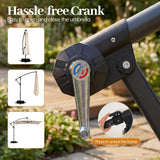 Tangkula 8x8 FT Solar Patio Umbrella with Base Included