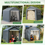 Tangkula 6x6.5/8x6.5Ft Portable Shed