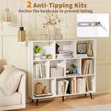 Tangkula 10-Cube Bookcase 47”L Storage Bookshelf