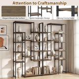 Tangkula 71” Tall Bookshelf 12 Storage Shelves Heavy-Duty Metal Frame Modern Freestanding Plant Display Rack