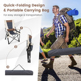 Tangkula Folding Camping Chair, Portable Lightweight Camp Chair