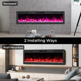 Tangkula 68”/60”/50”/42”/36” Wi-Fi Enabled Electric Fireplace