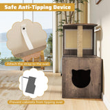 Tangkula Cat Tree with Litter Box Enclosure