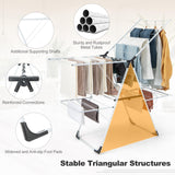 Tangkula 2-Level Laundry Drying Rack, Foldable Clothes Drying Rack with Height Adjustable Wings