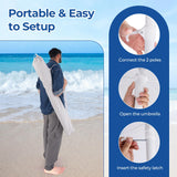 Tangkula 6.5FT Beach Umbrella with Fringe, UPF50+ Outdoor Boho Umbrella with Tassels, Push Button Tilt